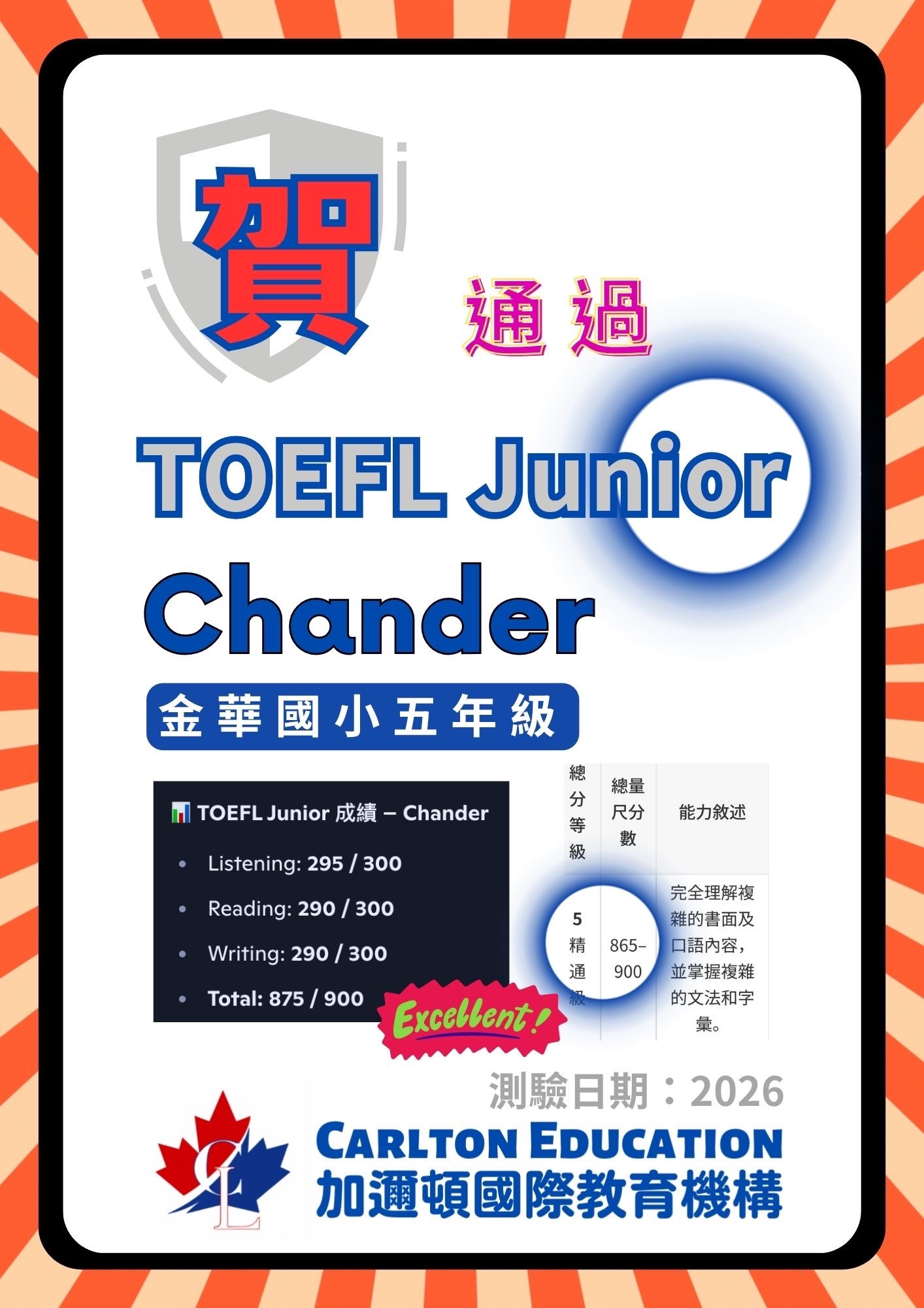Chander 金華國小五年級